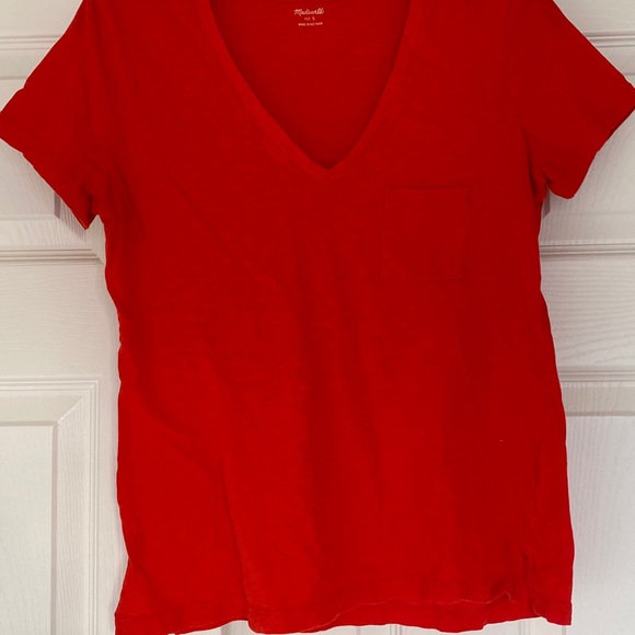 Madewell red orange tee shirt - Picture 5 of 12